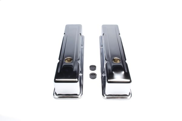 Valve Covers SBC Small Block Chevy Tall - Chrome