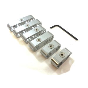 Billet Wire Separators Race Style Silver Anodize