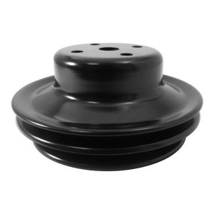 Water Pump Pulley 2-Groove BBC Big Block Chevy LWP Long Pump - Black