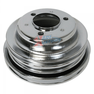 Crank Pulley 3-Groove BBC Big Block Chevy LWP Long Pump - Chrome
