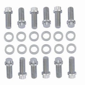 Moroso 38400 12-Point Intake Manifold Bolt Kit Small Block Chevy and Chrysler - Zinc