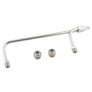 Mr. Gasket 1552 Fuel Line Kit 3/8" Fuel Hose 9-5/16" Spacing - Chrome