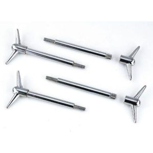 Mr. Gasket 9824 Chrome "Y" Wing Bolts 4", Chevy V8