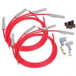 MSD 31199 Super Conductor Spark Plug Wire Set, 8 Cyl, Multi-Angle Plug/Socket, HEI