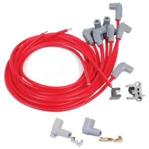 MSD 31239 Super Conductor Spark Plug Wire Set, 8 Cyl, 90° Plug/Socket, HEI Cap