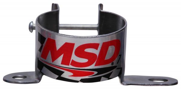 MSD 82131 Canister-Style Chrome Steel Coil Mounting Bracket GM Vertical Style