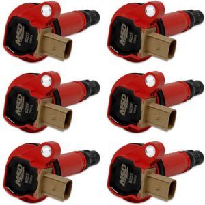 MSD 82576 Red Eco-Boost Coil, Ford 3.5L V6 3-Pin 6-Pack