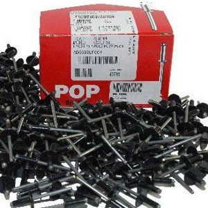 POP 66BK 3/16" Blind Rivets Large Head Black