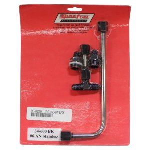 Quick Fuel 34-600BKQFT Dual Feed Carburetor Fuel Inlet Line #6An Black