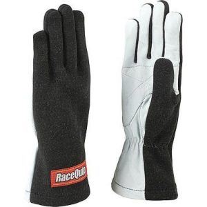 RaceQuip 350003 Single Layer Driving Gloves Medium Black