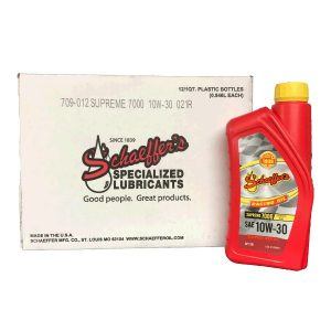 Schaeffer's 0709-012 10W30 Supreme 7000 Synthetic-Plus Engine Motor Oil - 12 Quarts