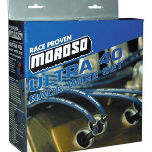Moroso 73818 Ultra 40 8.65mm Spiral Core Universal-Fit Plug Wire Set Black 90° Boots