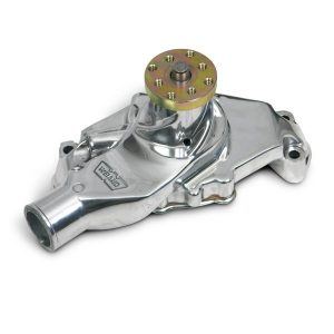 Weiand 9208P SBC Short Style Action Plus Water Pump - Polished