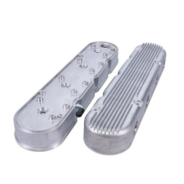 GM LS V8 Finned Aluminum 2-Piece Valve Covers with Coil Mounts and Covers