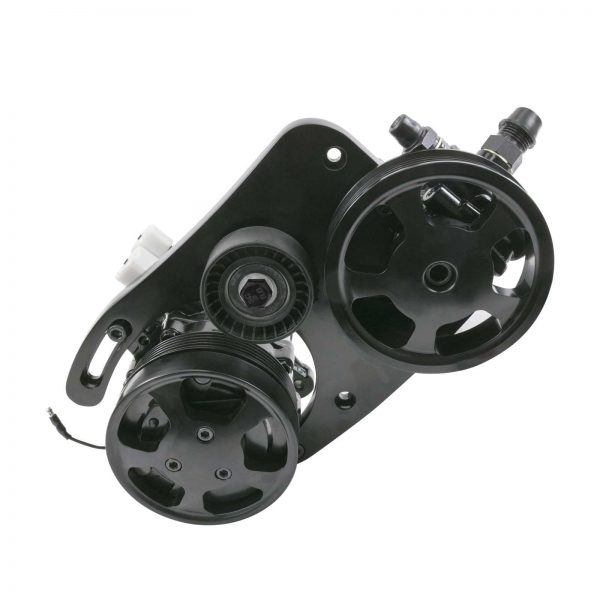 Hydraulic Power Steering Conversion Swap Kit Ford Coyote 5.0L Black Type II Pump
