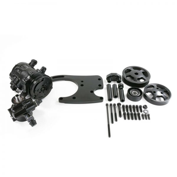 Hydraulic Power Steering Conversion Swap Kit Ford Coyote 5.0L Black Type II Pump - Image 2