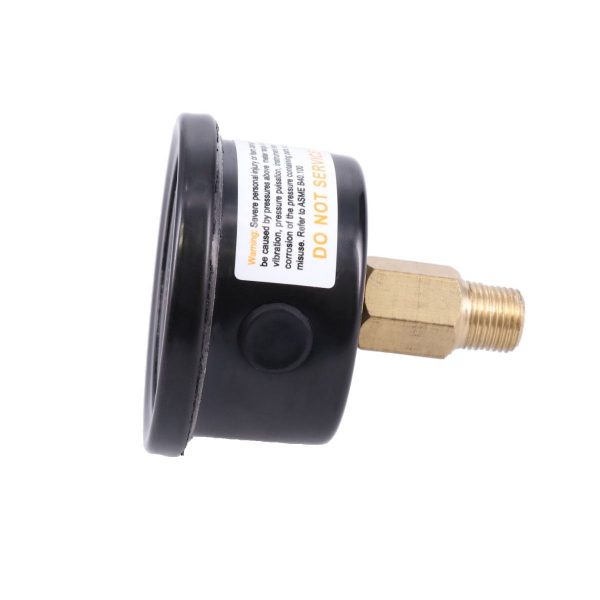 Black Liquid Filled 0-100 PSI EFI Fuel Pressure Gauge 1/8" NPT 1.5" Diameter - Image 2