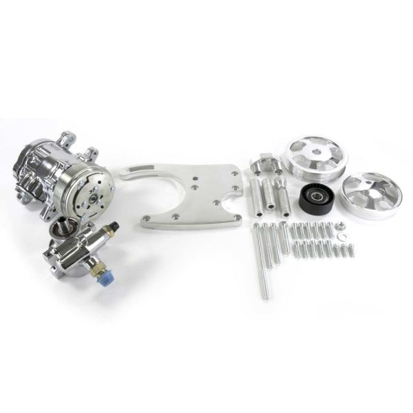 Ford Coyote 5.0L Polished Hydraulic Power Steering Conversion Swap Kit