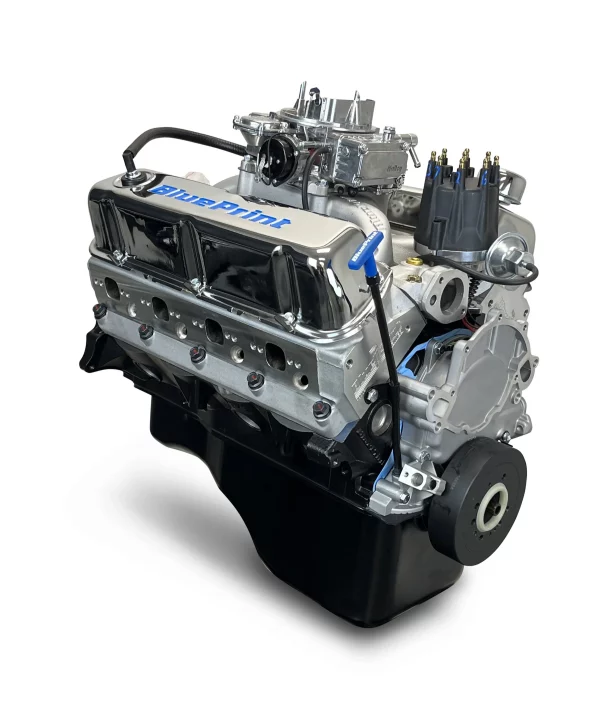 BluePrint Engines 347CI Stroker Crate Engine | Small Block Ford  | Dressed with Distributor & Carburetor | Aluminum Heads | Roller Cam - Image 3