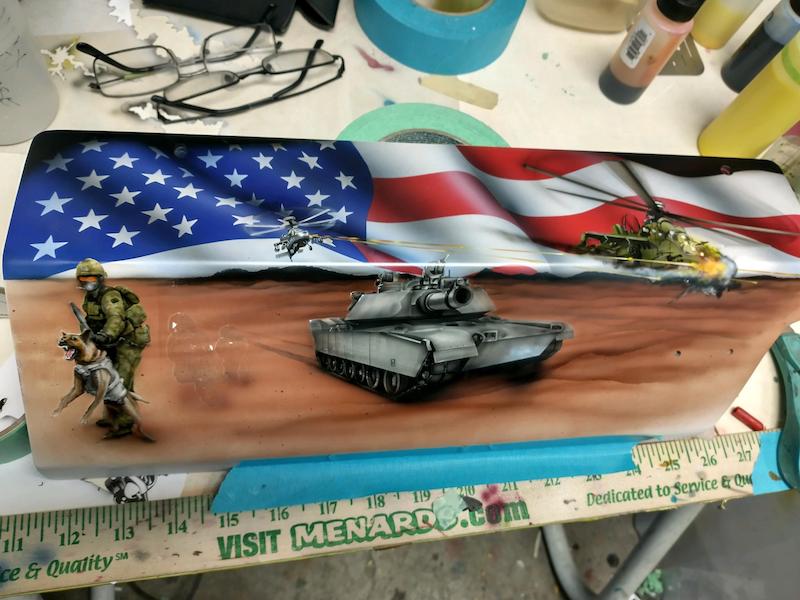 Military theme corvette detail