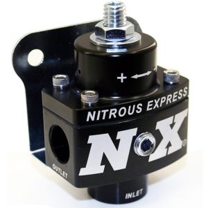 Nitrous Express 15951 Fuel Pressure Regulator Aluminum Inline 3/8" NPT Black