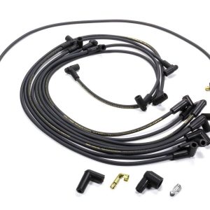 Moroso 9867M MagTune Spark Plug Wire Set SBC HEI 90? Sleeved Black Under Header