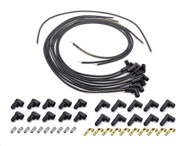 Moroso 9880M MagTune Unassembled 8mm SparkPlug Wire 90? Boots HEI Mag Tune Black