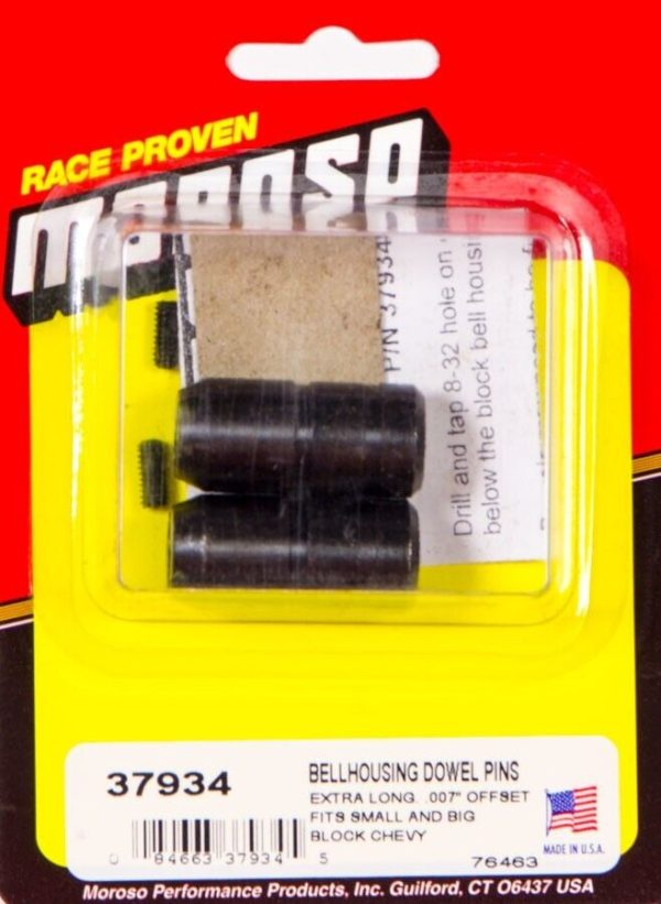 Moroso 37934 Bellhousing Dowel Pins X-Long .625" x 1.328" .007 Offset GM V8 & V6