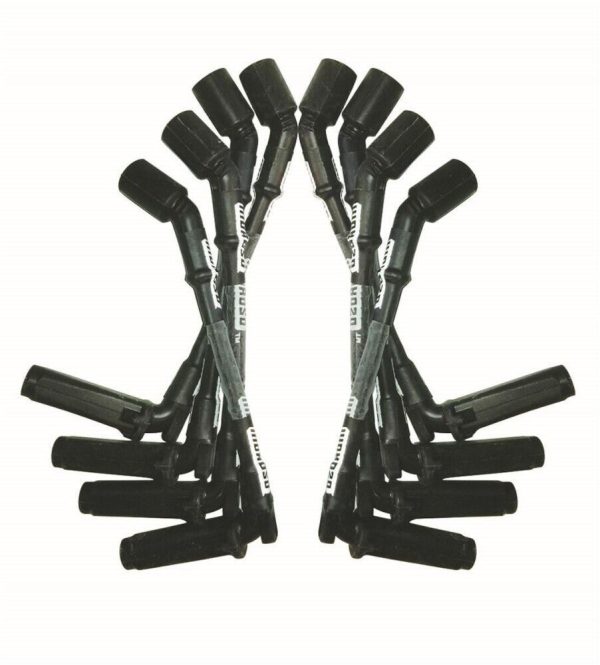 Moroso 51532 Ultra Ignition Wire Set GM LS LT 9.75" Sleeved 90? Boots 7mm Black