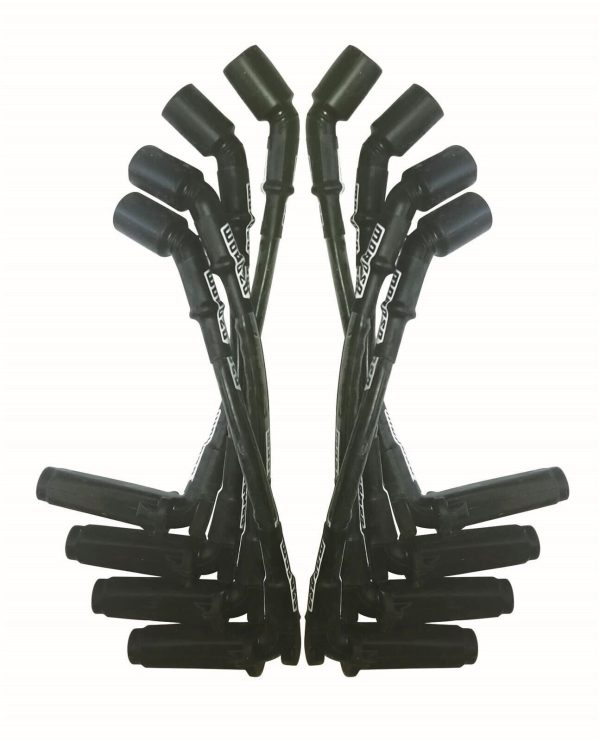 Moroso 51534 Ultra Ignition Wire Set GM LS 97-07 11" Sleeved Coil-On Plug 90? Boots Black