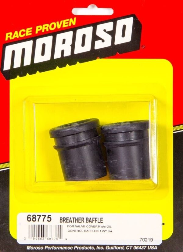 Moroso 68775 Valve Cover Breather Grommet w/Baffles 1.22" O.D. 1" I.D. Pair