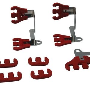 Moroso 72172 Ignition Wire Loom Separator Vertical 7-9mm Universal Red/Chrome