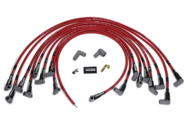 Moroso 73689 Ultra 40 UnSleeved Custom Fit HEI Wire Set Spiral Core BBC Red 90?