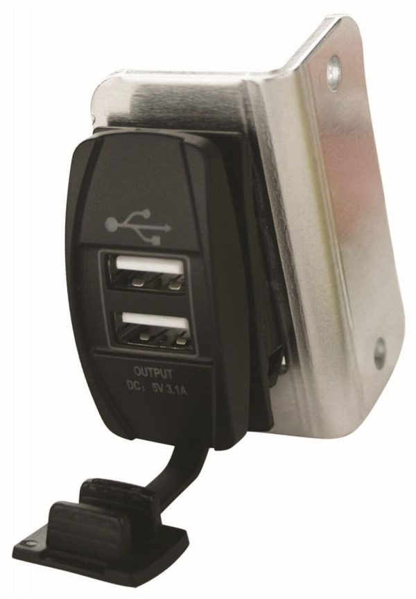 Moroso 74198 USB Electrical Switch w/Universal Bracket Dual USB Charging Ports
