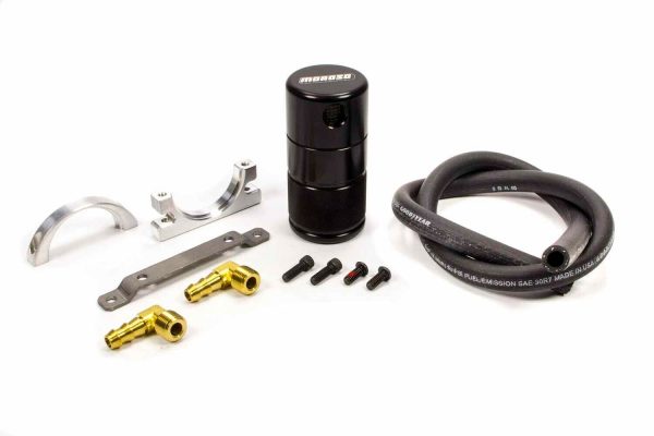 Moroso 85497 Air-Oil Separator Kit Catch Can Small Body Black 4.5" x 3.75"