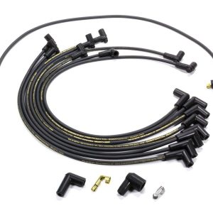 Moroso 9862M MagTune Spark Plug Wire Set 8mm SBC HEI 90 Deg Spiral Over V/C Blk