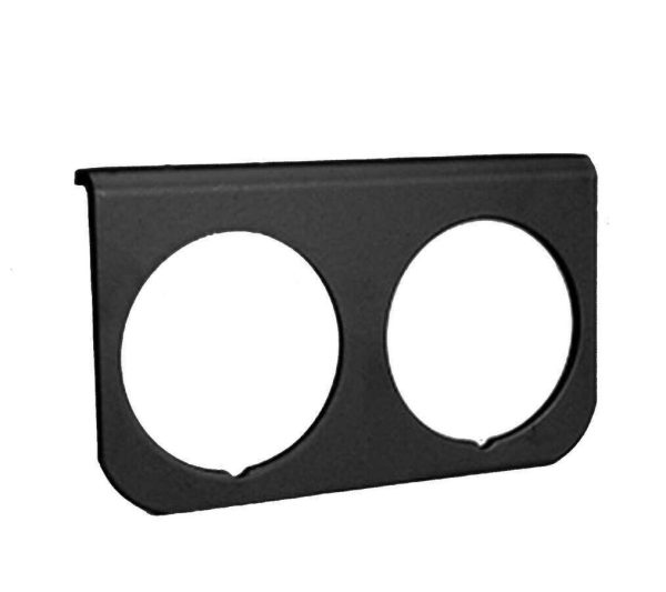 AutoMeter 2237 Double Gauge Mounting Panel Dual 2-1/16" Black Aluminum Universal