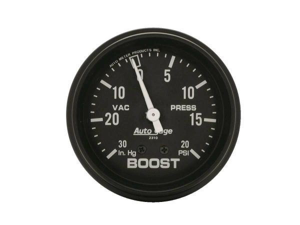 AutoMeter 2310 Auto Gage 2-5/8" Mechanical Boost/Vacuum Gauge 30 InHg/20 PSI