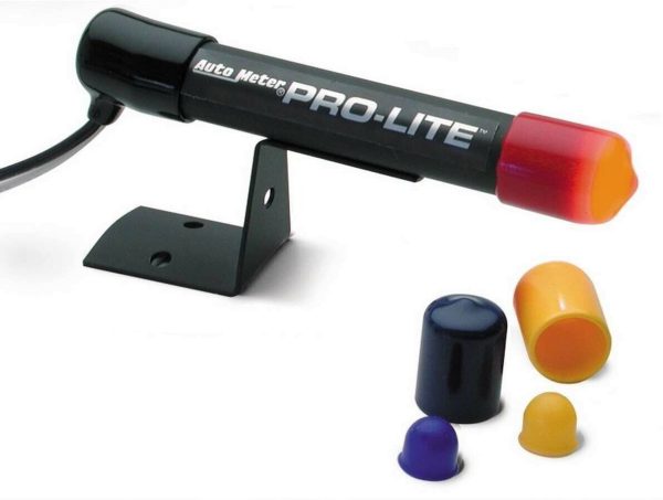 AutoMeter 3239 Pro-Lite Warning Lights Black Housing Mini Shift Light Red Lens