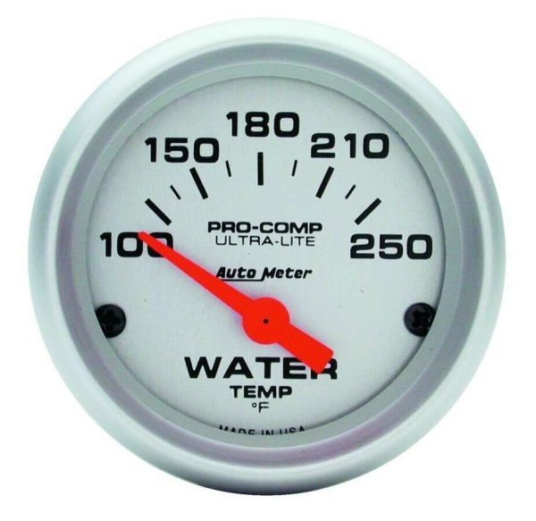 AutoMeter 4337 Ultra-Lite 2-1/16" Electric Water Temperature Gauge 100-250 ?F