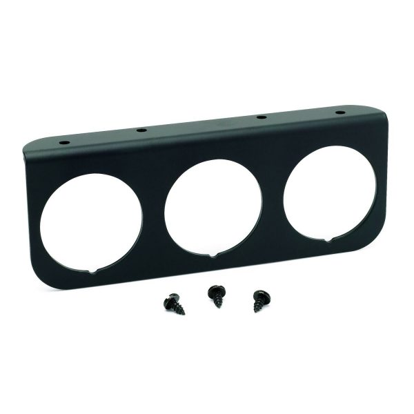AutoMeter 2238 Aluminum 3 Hole Gauge Panel Black Underdash Universal 2 1/16 in
