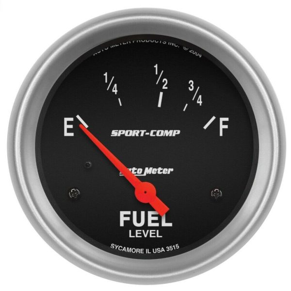 AutoMeter 3515 Sport Comp Analog Fuel Gauge 73 ohms/8-12ohms Electrical 2 5/8in