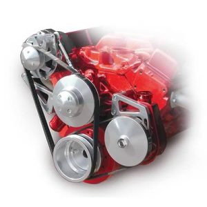 March Performance Standard Mount Serpentine Conversion Kit SB-Chevy - Long Water Pump