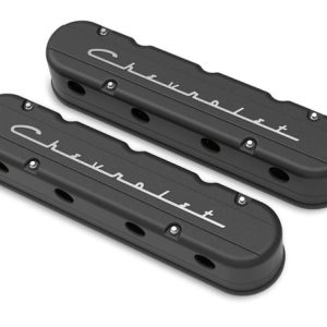 Holley 2-Piece LS Valve Covers w/Chevrolet Logo
