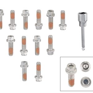 Mr. Gasket Headlock Locking Header Bolts - M8-1.25 x 25mm - Set of 12  2235G