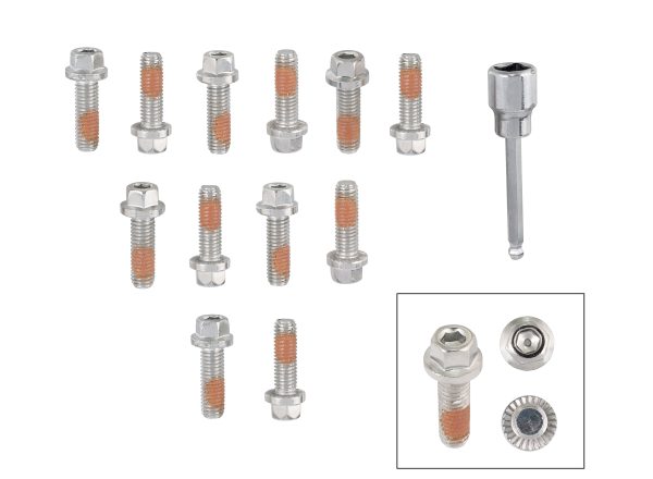 Mr. Gasket Headlock Locking Header Bolts - M8-1.25 x 25mm - Set of 12  2235G