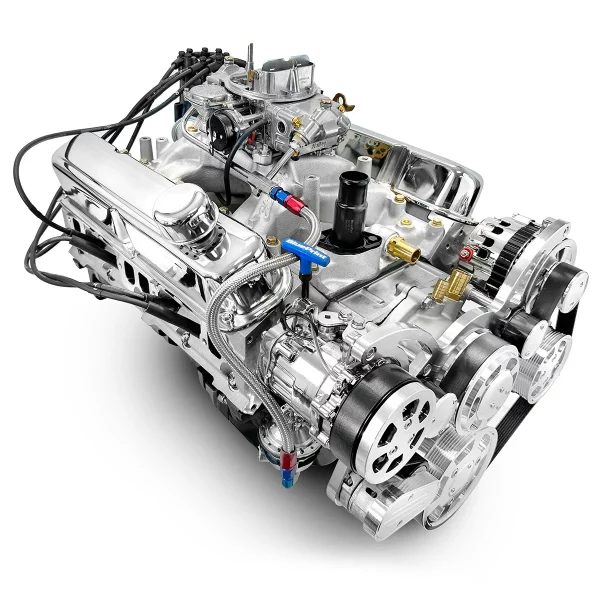 Chrysler SB Compatible 408 c.i. Engine - 465 HP - Deluxe Dressed with Polished Pulley Kit - Carbureted - Image 3