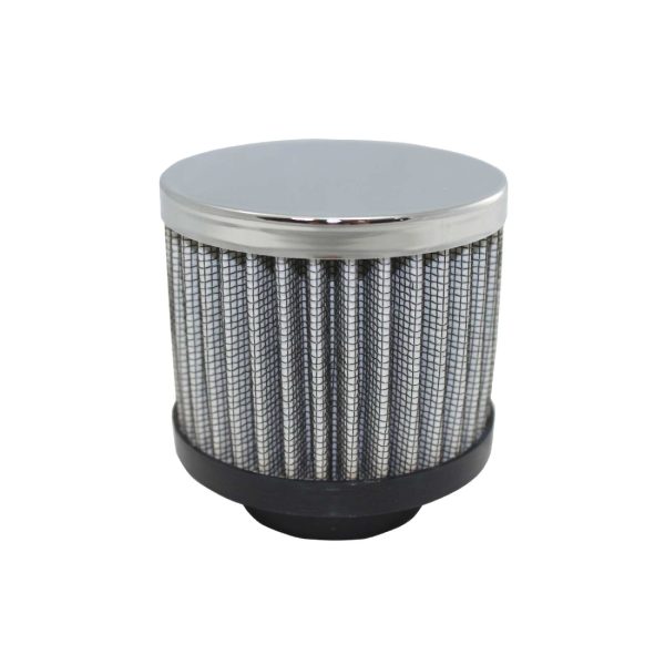 TSP Chrome Steel Clamp-On Open Filter Breather 1-3/8" Tube Size