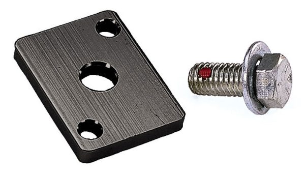 Moroso 23790 Oil Pump Block Off Plate Chevy V6/V8 Aluminum Black Anodized