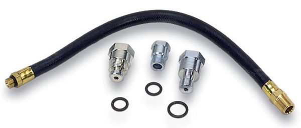 Moroso 62385 Spark Plug Air Hose Adapter Kit 14/18mm Thread 12in Rubber Hose
